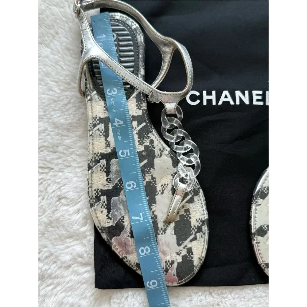 CHANEL women sandals size 35 EU Authentic